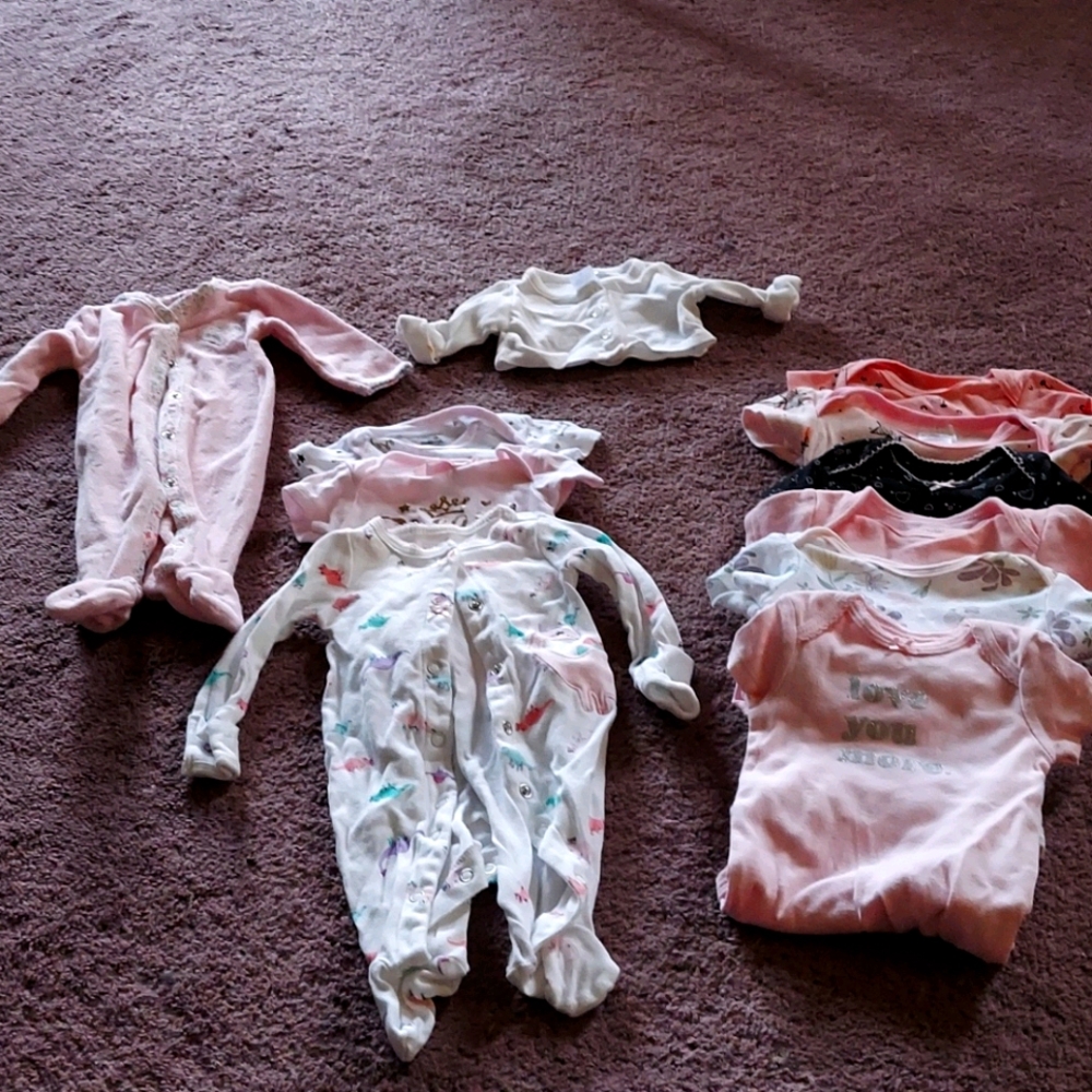 NB and 0-3 months, onsies, sleepers,and top
